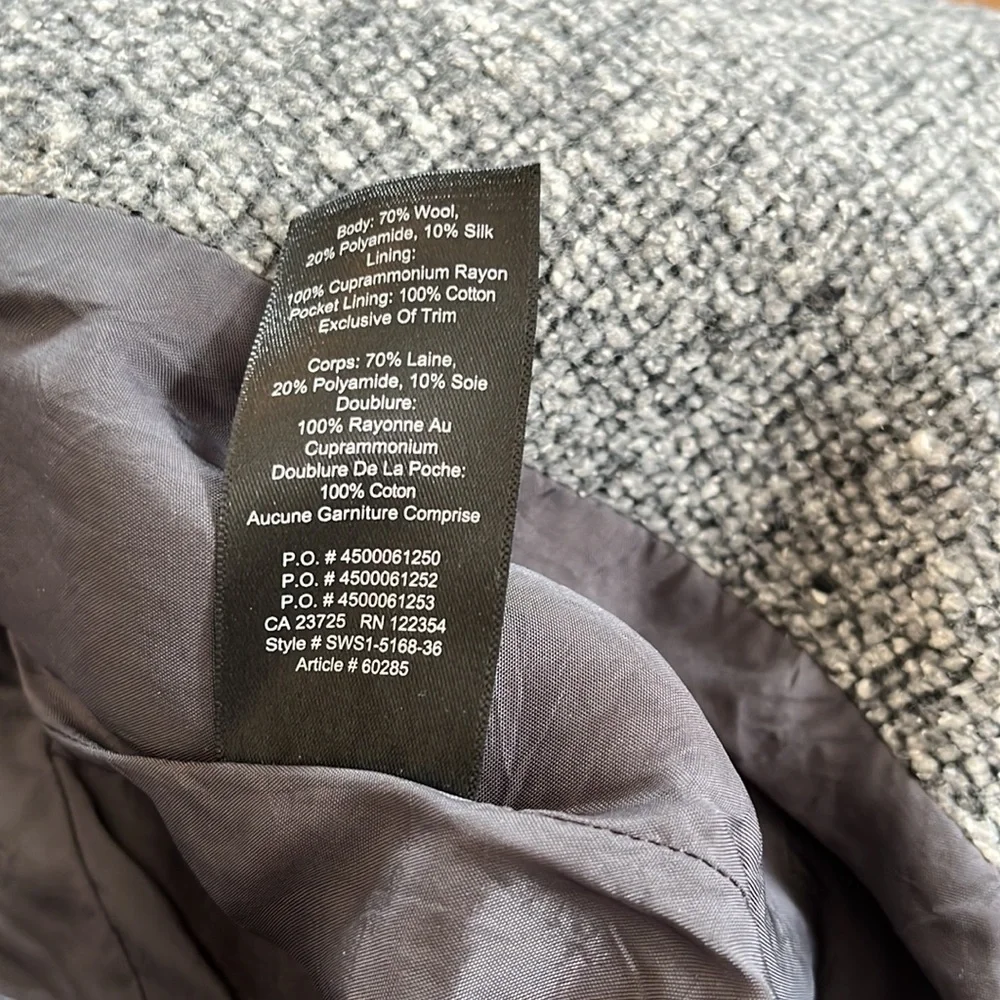 Babaton Wool Silk Blend Wrap Tie Closure Atelier Coat - Picture 6 of 7